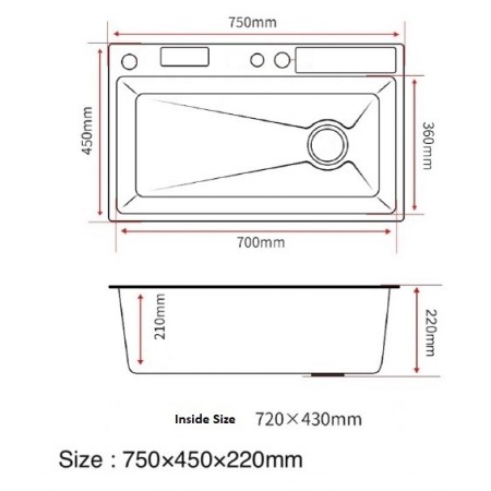 Многофункциональная кухонная мойка iSink Anthracite A-20